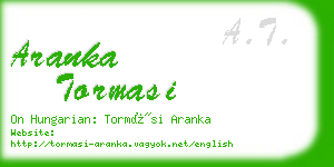 aranka tormasi business card